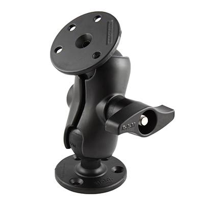 RAM MOUNTS LYHYT KIINNITYSVARSI + 2X D-KOKO 2.25" KUULA PYÖREÄ 3.68" ALUSTA