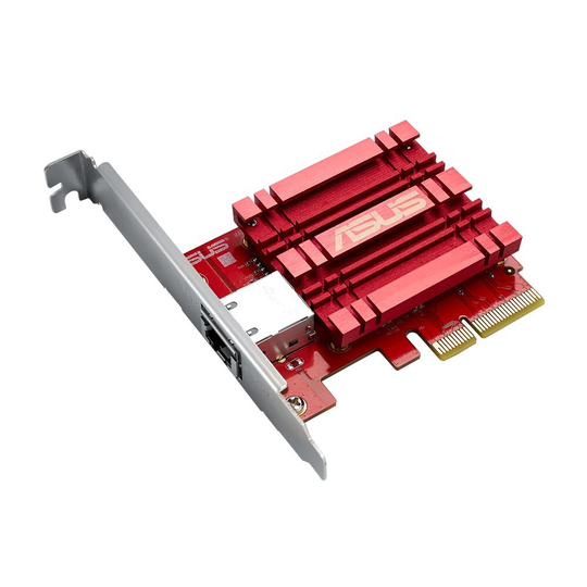 Network Adapter, 10Gbps, Window And Linux, RJ45, QoS, Heatsink, Red