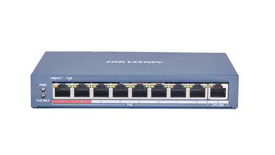 HIKVISION 10/100 POE SWITCH 8-PORT UNMANAGED 115W MAX