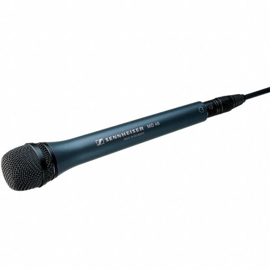 SENNHEISER MD 46 ENG MICROPHONE, DYNAMIC, CARDIOID, ELASTIC CAPSULE MOUNT, 3-PIN XLR-M, BLACK