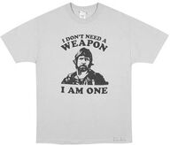 Chuck Norris No Weapon t-paita