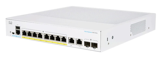 CBS250 Smart 8p GE PoE Ext PS2x1G Combo