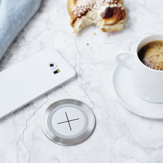 Wireless Charger, Brushed Steel