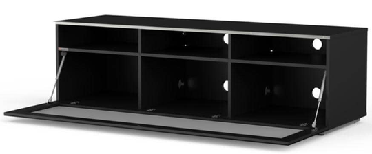 Meliconi MyTV Stand 16050F laitetaso lasiovella, musta