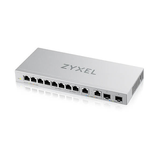ZYXEL XGS1010-12,8-PORT GIGABIT UNMANAGED SWITCH WITH 8-PORT 1G + 2-PORT 2.5G + 2-PORT SFP+