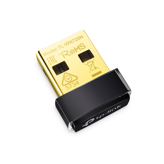 Langaton Verkkokortti, Nano, USB, 150Mbps, 802.11b/g/n, Musta