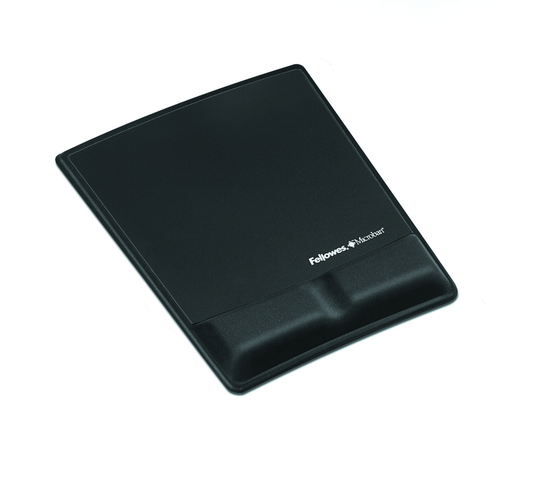 FELLOWES FABRIK MOUSEPAD/ WRIST REST BLA