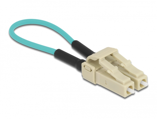 Optical Fiber Loopback Adapter LC / OM3 Multi-mode, Beige