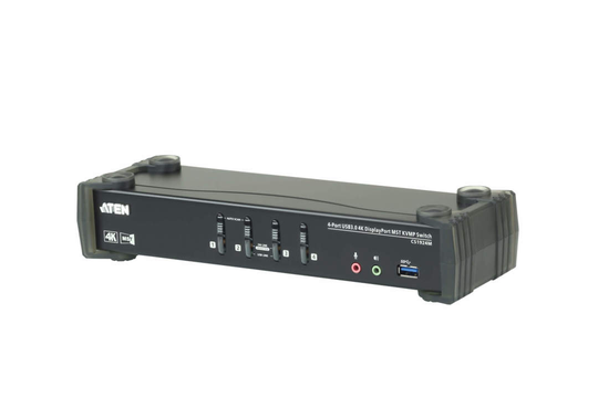 4-Port USB 3.0 4K DisplayPort MST KVMP Switch