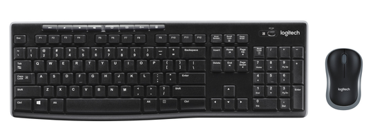 MK270 Wireless Combo KB And Mouse Nordic Black
