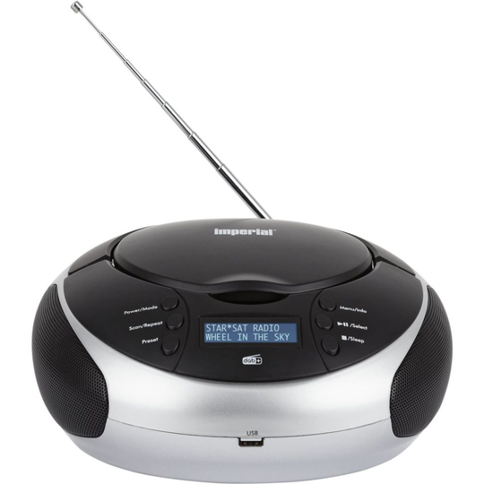Small-sized, Portable Boombox Featuring CD And USB MP3 Player As Well As DAB+ & FM Radio.