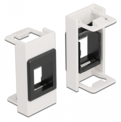 Easy 45 Module Keystone Holder 22.5 X 45 Mm, White / Black