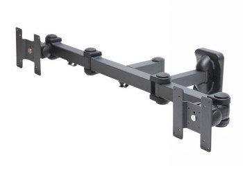NEOMOUNTS BY NEWSTAR FLAT SCREEN DUAL WALL MOUNT (3 PIVOTS & TILTABLE) 10-27" BLACK
