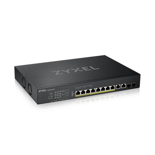 ZYXEL XS1930-12HP, 8-PORT MULTI-GIGABIT SMART MANAGED POE SWITCH 375WATT 802.3BT, 2 X 10GBE + 2 X SF