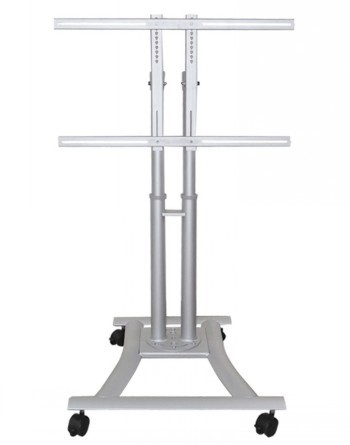 NEOMOUNTS BY NEWSTAR MOBILE FLAT SCREEN FLOOR STAND (HEIGHT: 80-120 CM) 27-70" SILVER