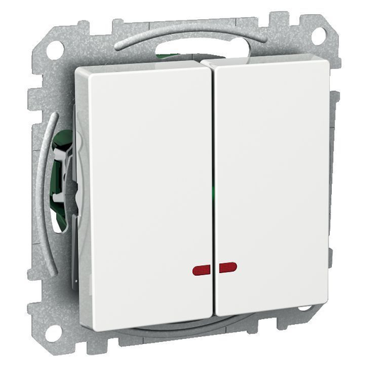 SCHNEIDER ELECTRIC EXXACT 5T-VIPUPAINIKE LED MRKKIVALOILLA JOUSILIITOS VALKOINEN