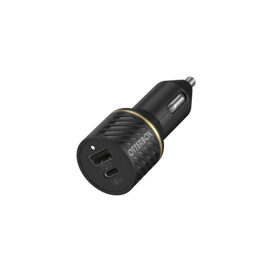 OTTERBOX CAR CHARGER 30W - USB-C 18W + USB-A 12W PD FAST CHARGE BLACK