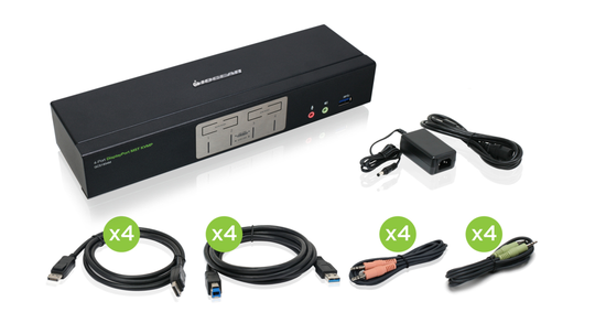 IOGEAR 4-Port 4K DisplayPort MST