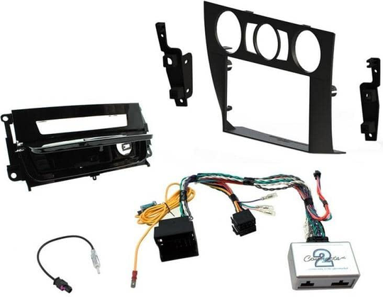 BMW 3-sarja E9x 2005-2012 täydellinen 2DIN-asennuskitti, musta/pianomusta (MAN. A/C), CTKBM16