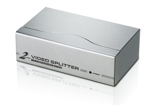 VGA Splitter, 1-2, 1920x1440 At 60Hz, 250 MHz Bandwidth, 1xHD15 (ma) - 2xHD15 (fe), 65 Meters Gain,