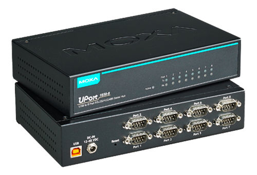 8 Port USB-to-Serial Hub, EU Plug, RS-232