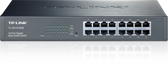 Network Switch, 16-port 10/100/1000Mbps, RJ45, Black