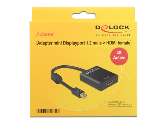 Adapter Mini DisplayPort 1.2 Male > HDMI Female 4K Active