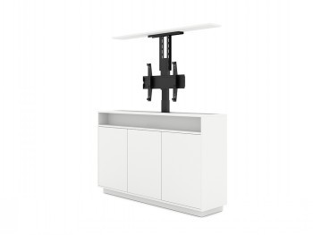 M AV-CABINET TV-LIFT 65" WHITE