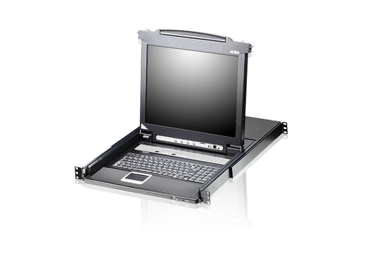 KVM Switch For 8 Computers, PS/2 / USB, 19" TFT Screen, 19", 1U, Extra USB Port And Extra Mouse Por