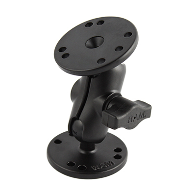 RAM MOUNTS B-KOKO LYHYT KIINNITYSVARSI + 2X B-KOKO 1.0" KUULA PYÖREÄ 2.5" ALUSTA