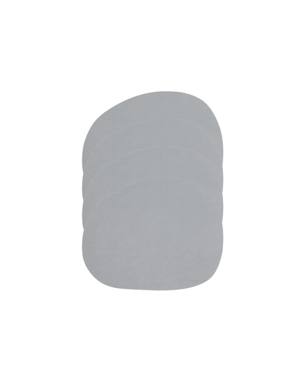 RAW - Buffalo placemat - Recycled leather - 4 pc - Light grey