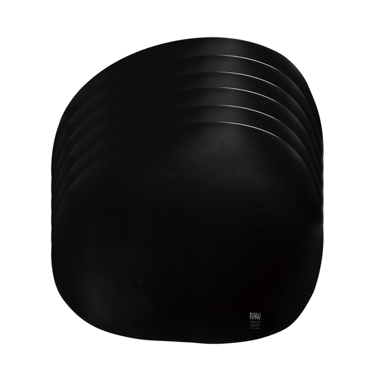 RAW - Silicone Placemat - 6 pc - Black (15440)