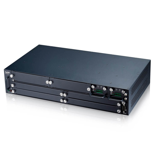 ZYXEL 2U 6-SLOT TEMPERATURE-HARDENED OPTICAL LINE TERMINAL WITH TWO DC POWER MODULE (48V DC INPUT) &