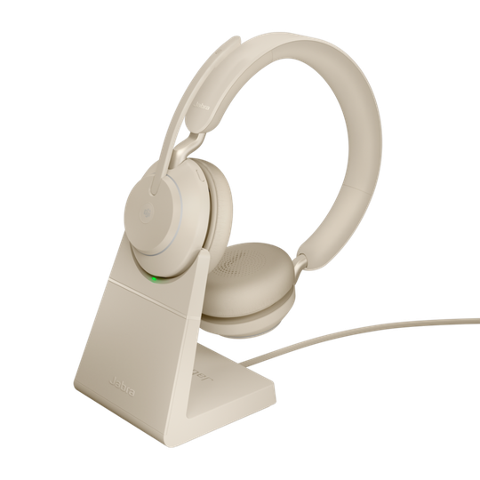 Jabra Evolve2 65 HS+Stand MS Stereo Beig