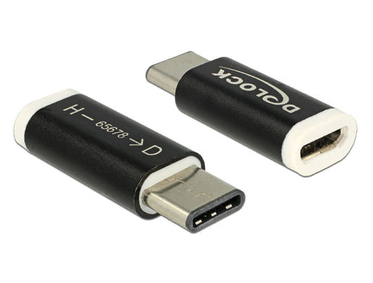 USB 2.0 Adapter Micro-B Female To USB Type-C™ 2.0 Male Black