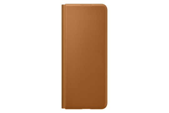 SAMSUNG Z FOLD3 LEATHER FLIP COVER CAMEL