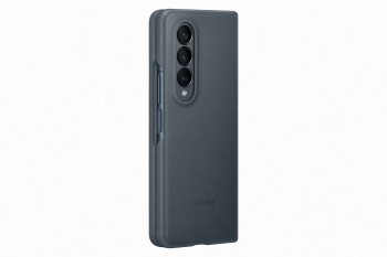 SAMSUNG Z FOLD4 LEATHER COVER MOSS GRAY