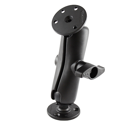 RAM MOUNTS MEDIUM KIINNITYSVARSI + 2X D-KOKO 2.25" KUULA PYÖREÄ 3.68" ALUSTA