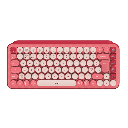 Logitech - POP Keys Wireless Keyboard, Heartbraker Rose (Nordic)