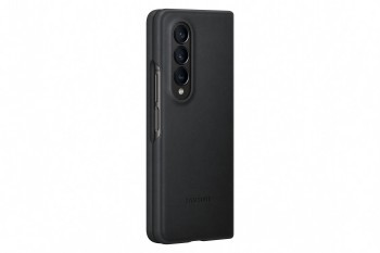 SAMSUNG Z FOLD4 LEATHER COVER BLACK