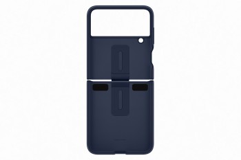 SAMSUNG Z FLIP4 SILICONE COVER WITH RING NAVY