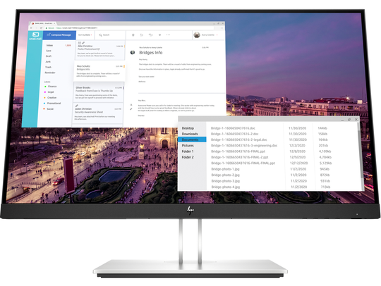 HP - 23'' Monitor E23 G4 FHD - Black/Silver