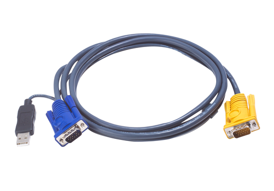 KVM Cable, SPHD Ha To HD15 (ma) & USB Type A (ma), 2m. Connects To The 15-pin Connector On The S