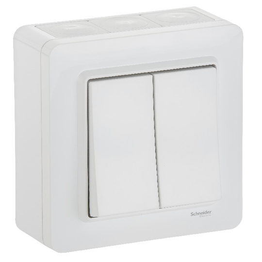 SCHNEIDER ELECTRIC EXXACT 5-KYTKIN PINTA IP44 SISÄLTÄÄ PINTAKOJERASIAN JA BASIC KEHYKSEN