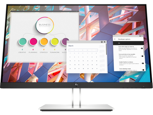HP - 24'' Monitor E24 G4 FHD - Black/Silver