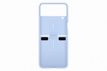 SAMSUNG Z FLIP4 SILICONE COVER WITH RING BLUE