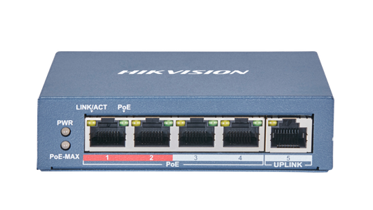 HIKVISION POE SWITCH 4-PORT UNMANAGED