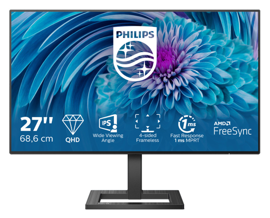 PHILIPS 275E2FAE 27" QHD IPS HAS DP/HDMI