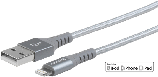 ESTUFF Lightning Cable MFI 1m Grey