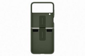 SAMSUNG Z FLIP4 SILICONE COVER WITH RING KHAKI